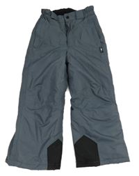 Tmavošedo-černé šusťákové funkční zimní oteplovačky crane