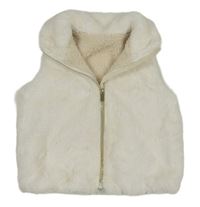 Smetanová kožešinová zateplená veta 