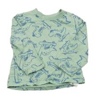 Světlezelené triko s dinosaury Ergee