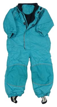 Tyrkysová šusťáková zimní kombinéza Tchibo