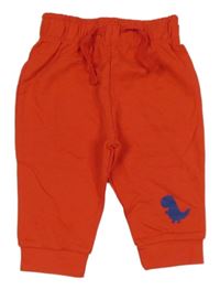 Červené tepláky s dinosaurem 