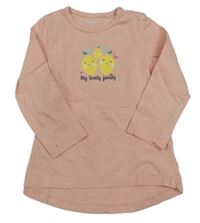 Broskvové triko s citrony Topomini