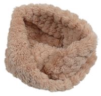 Pudrový vzorovaný kožešinový nákrčník 