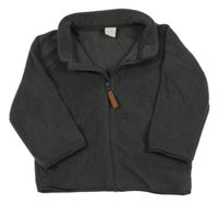 Tmavošedá fleecová propínací mikina H&M