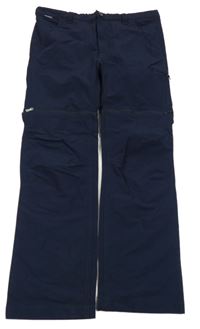 Tmavomodré šusťákové outdoorové kalhoty REGATTA