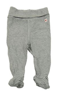 Šedo-černé pruhované polodupky se srdíčkem H&M