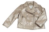 Pudrový koženkový jarní křivák s límečkem PRIMARK