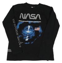 Černé triko s potiskem - NASA 