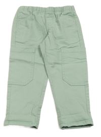 Světleolivovécargo plátěné kalhoty St. Bernard
