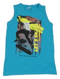 Tyrkysové tílko se skateboardistou Chapter young