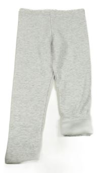 Světlešedé melírované teplákové zateplené legíny F&F