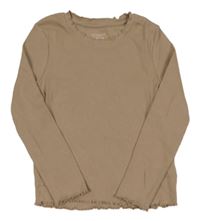 Světlehnědé žebrované triko PRIMARK