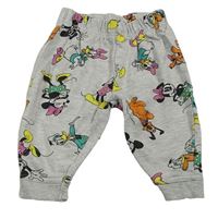 Šedé melírované tepláky s Minnie a přáteli Disney