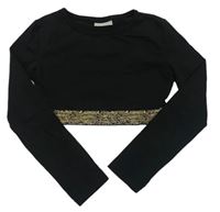 Černé crop triko Matalan