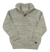 Šedý melírovaný svetr H&M