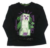 Černé triko s creeperem - Minecraft Primark