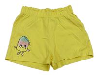 Žluté bavlněné kraťasy s nanukem H&M