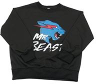 Černá mikina s panterem