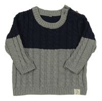 Tmavomodro-šedý svetr George