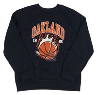 Tmavomodrá mikina s basketbalovým míčem Dunnes