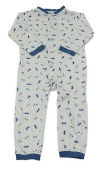 Bílý overal s auty Tchibo