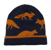 Tmavomodrá čepice s liškami Kids