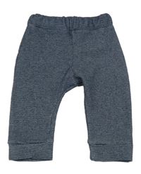 Tmavomodré pruhované tepláky