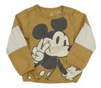 Hnědo-béžová mikina s Mickeym C&A