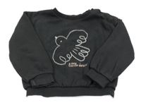 Černá mikina s ptáčkem M&S