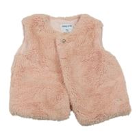 Růžová chlupatá podšitá vesta Mayoral