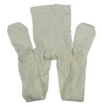 Smetanové žebrované punčocháče