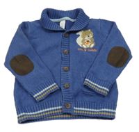 Modrý propínací svetr s veverkou C&A