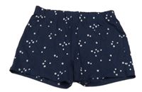 Tmavomodré květované bavlněné kraťasy Kids