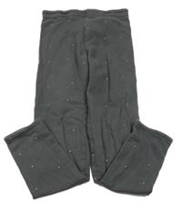 Tmavošedé puntíkaté teplé legíny H&M