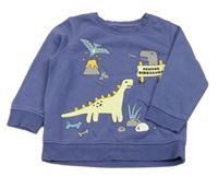 Modrá mikina s dinosaury George