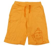 Oranžové bavlněné kraťasy se sprejem H&M