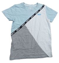 Světlemodro-bílo-šedé tričko Urban 