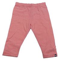 Červeno-bílé pruhované crop legíny kids 