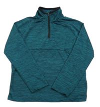 Tmavozelené melírované sportovní triko se stojáčkem Primark