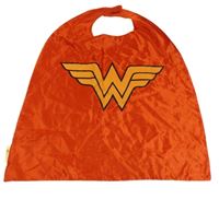 Kostým - červeno-žlutý saténový plášť s potiskem 