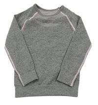 Šedo-lila melírované thermo triko Lupilu