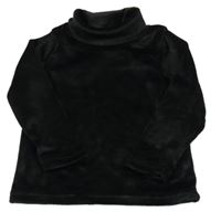 Černé sametové triko s rolákem 