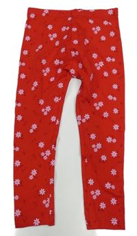 Červené květované legíny dunnes