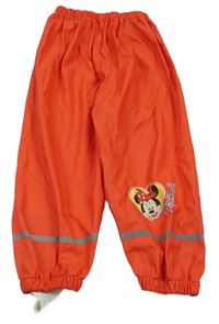 Červené nepromokavé kalhoty s Minnie Disney