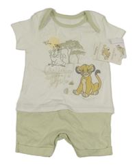 Nové - bílo-mintový kraťasový overal se Simbou Nutmeg