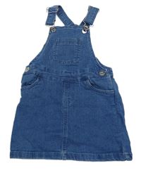 Modré laclové riflové šaty s kapsami Sinsay