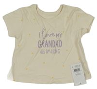 Nové - smetanové tričko s nápisem George