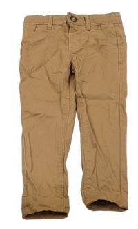 Hnědé plátěné chino kalhoty dunnes