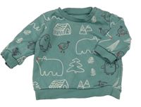 Zelená mikina se zvířátky M&S