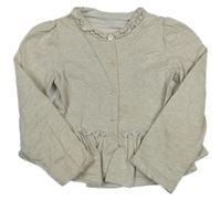 Béžová melírovaná propínací mikina Mayoral